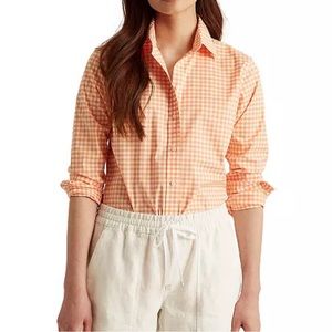 LAUREN RALPH LAUREN
Gingham Long Sleeve Top